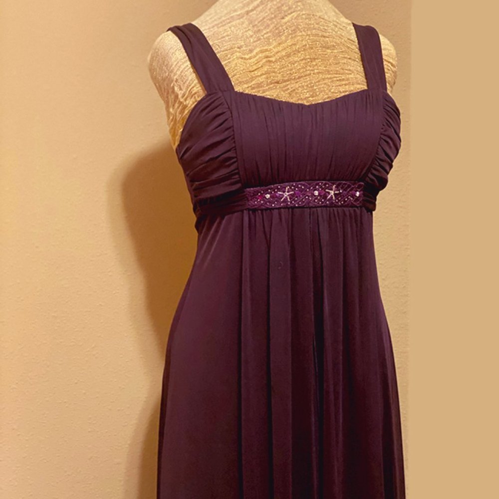 Floor Length Dark Amethyst Occasion Dress